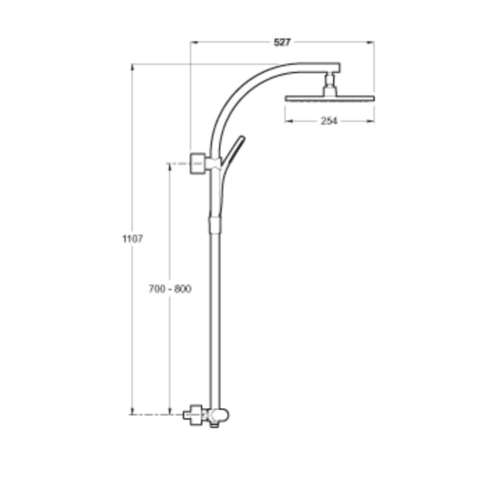 Colonne de douche Oblo 10 l/mn Jacob Delafon