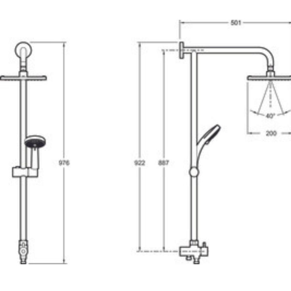 Jacob Delafon Colonne douche seule inverseur EO E45893 CP
