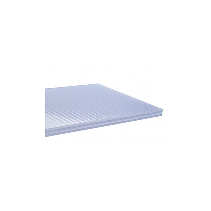 Plaque polycarbonate alvéolaire 4000 x 980 x 32mm Opaline, E : 32 mm, l : 98 cm, L : 4 m 0