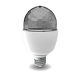 Ampoule LED disco à tête rotative, culot E27, conso. 3W cons., lumière RVB