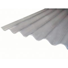 Plaque de polycarbonate ondulé alvéolaire (177/51 mm) Clair, 1.52m, l : - 92cm, E : 6 mm 0