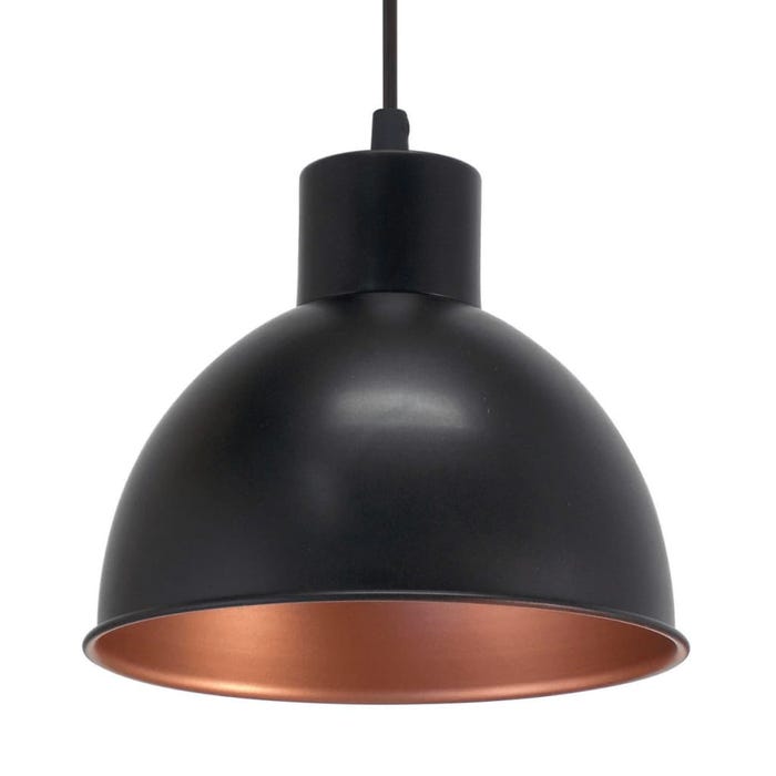 Lampe suspendue TRURO 1 Noir et cuivre 49238 EGLO 1