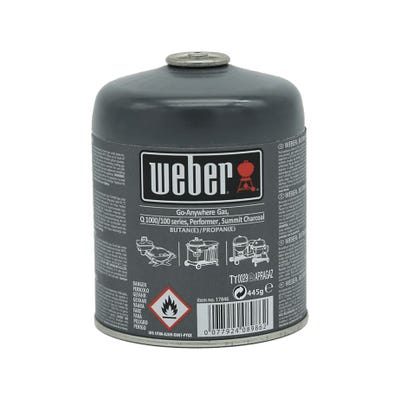 Cartouche de gaz WEBER - pour barbecue Q100 et Q1000 - 445g