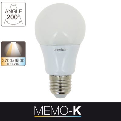 Ampoule LED A60, culot E27, 10W cons. (75W eq.), CCT température de lumière variable 2700k - 6000k