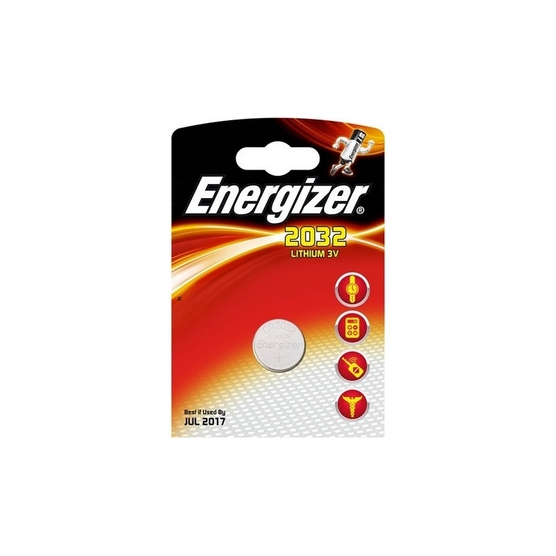 1 Pile bouton lithium 3V CR2032 Energizer