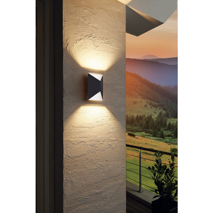 Lampe murale LED d'extérieur Predazzo 2x2,5 W Blanc EGLO 1