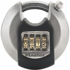 Master Lock Cadenas Disque Excell Acier inox 70 mm M40EURDNUM 5