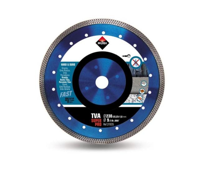 Rubi - Disque diamant pour matériaux durs 230x22,2x1,6mm - TURBO VIPER TVA-230 SUPERPRO
