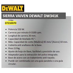 Scie sauteuse 550W + coffret DW341K DeWalt 4