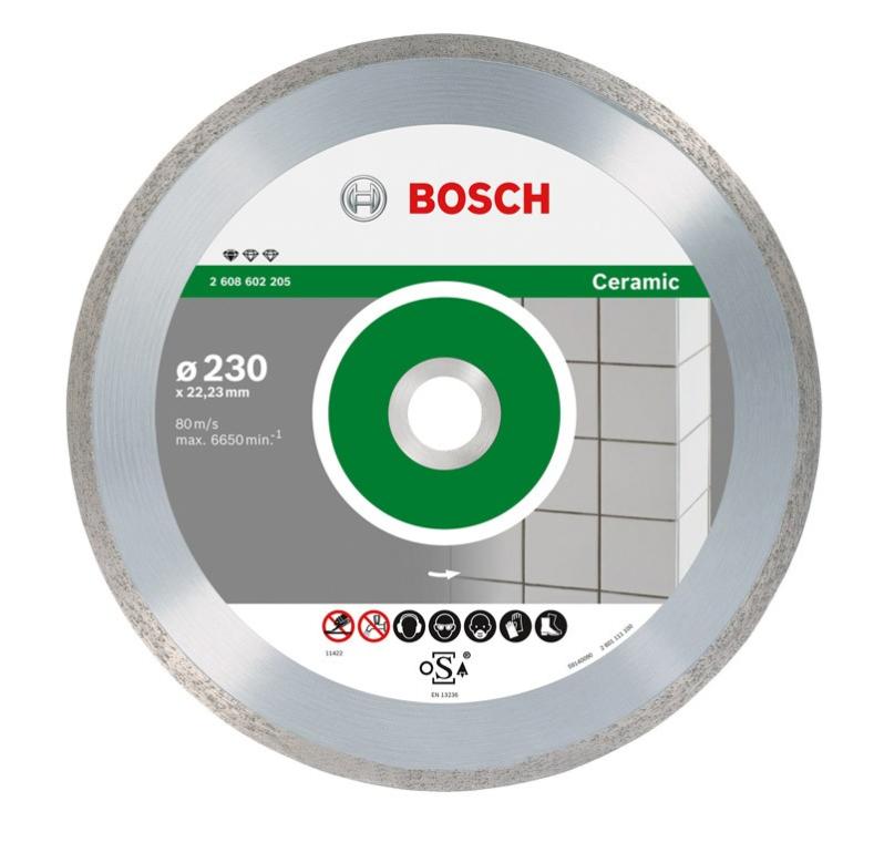 Disque à tronçonner diamanté bosch standard spécial céramique 115x22.23 mm - 2608602201