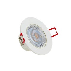 Spot Encastrable LED Intégré - Dimmable par switch - Orientable - cons. 6W (eq. 50W) - 400 lumens - Blanc chaud 0