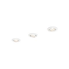 Set de 3 anneaux encastrables inclinables PHILIPS - GU10 - 9 cm - blancs - 93514 1