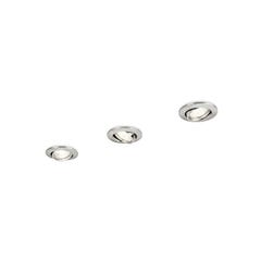 Set de 3 anneaux encastrables inclinables PHILIPS - GU10 - 9 cm - chrome mat - 93513 1