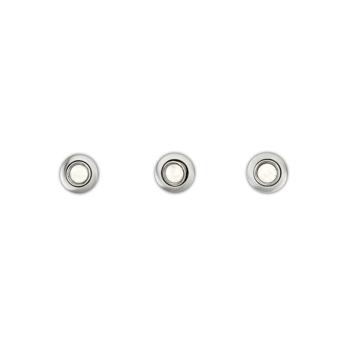 Set de 3 anneaux encastrables inclinables PHILIPS - GU10 - 9 cm - chrome mat - 93513 0