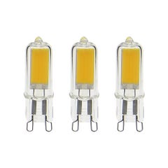 Pack de 3 ampoules RetroLED Caspule, culot G9, 2,6W cons. (20W eq.), 200 lumens, lumière blanc chaud 0