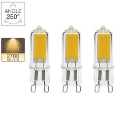 Pack de 3 ampoules RetroLED Caspule, culot G9, 2,6W cons. (20W eq.), 200 lumens, lumière blanc chaud 1