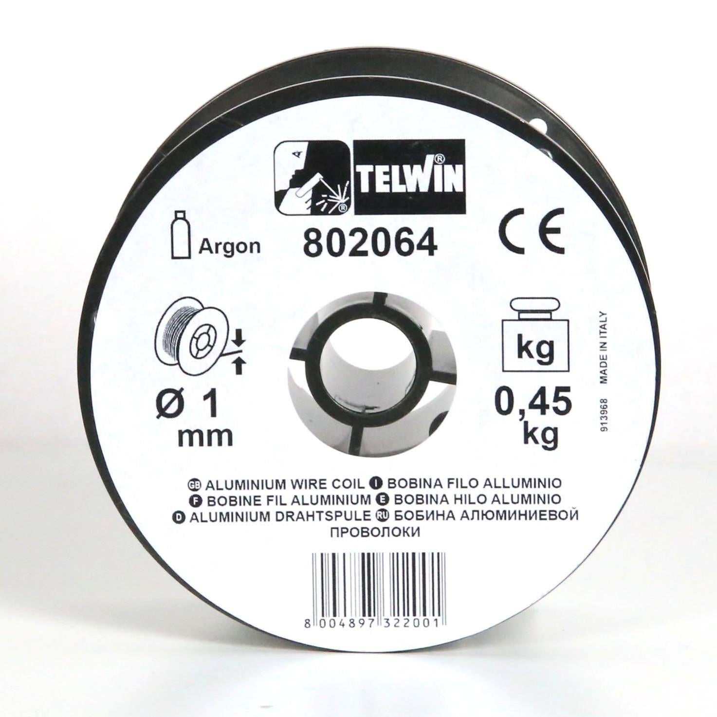 fil pour soudure aluminium Ø 1 0,45 KG Telwin Bobine 