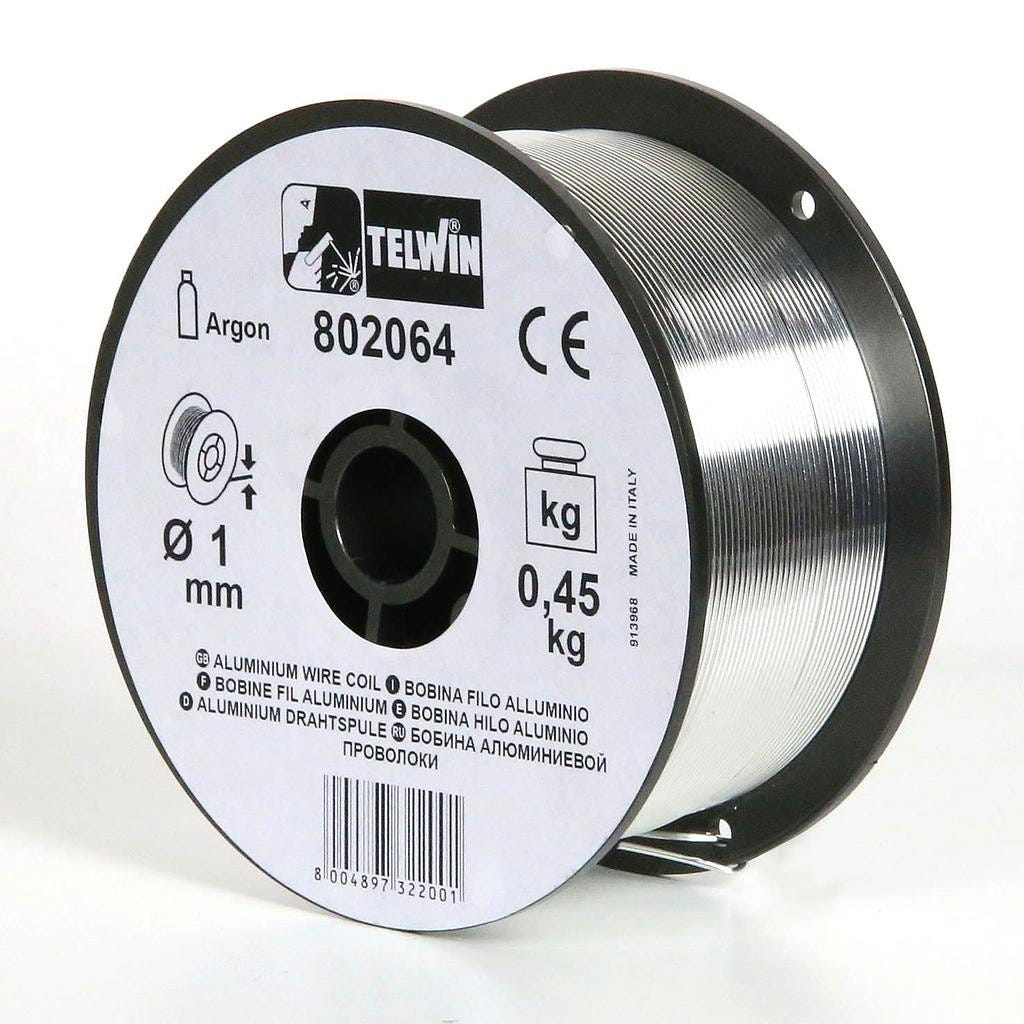 Bobine fil aluminium Diam 1,0 mm 0,45 kg Telwin 0