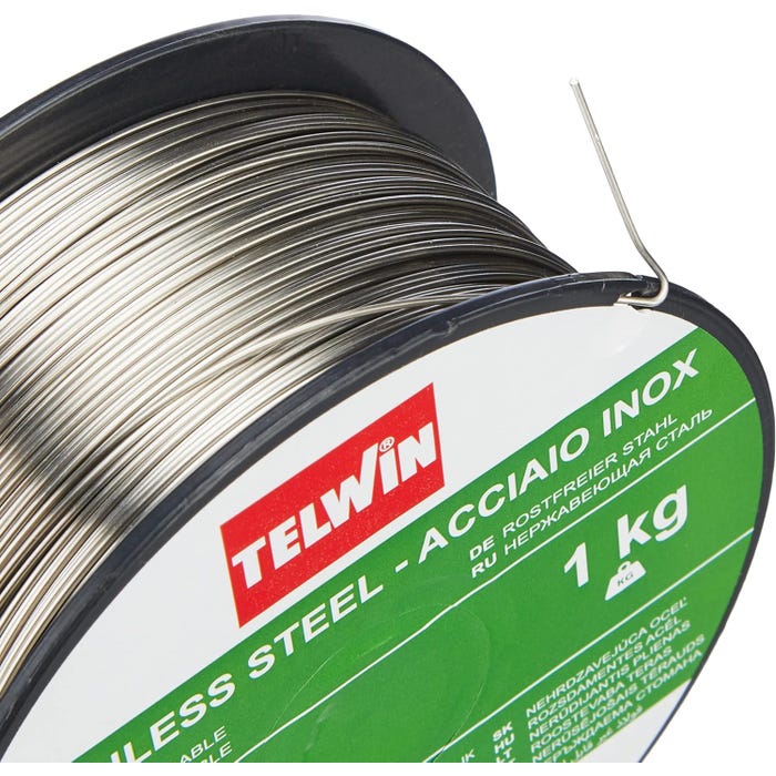 bobine fil acier inox 0,8 mm 1 kg Telwin 1