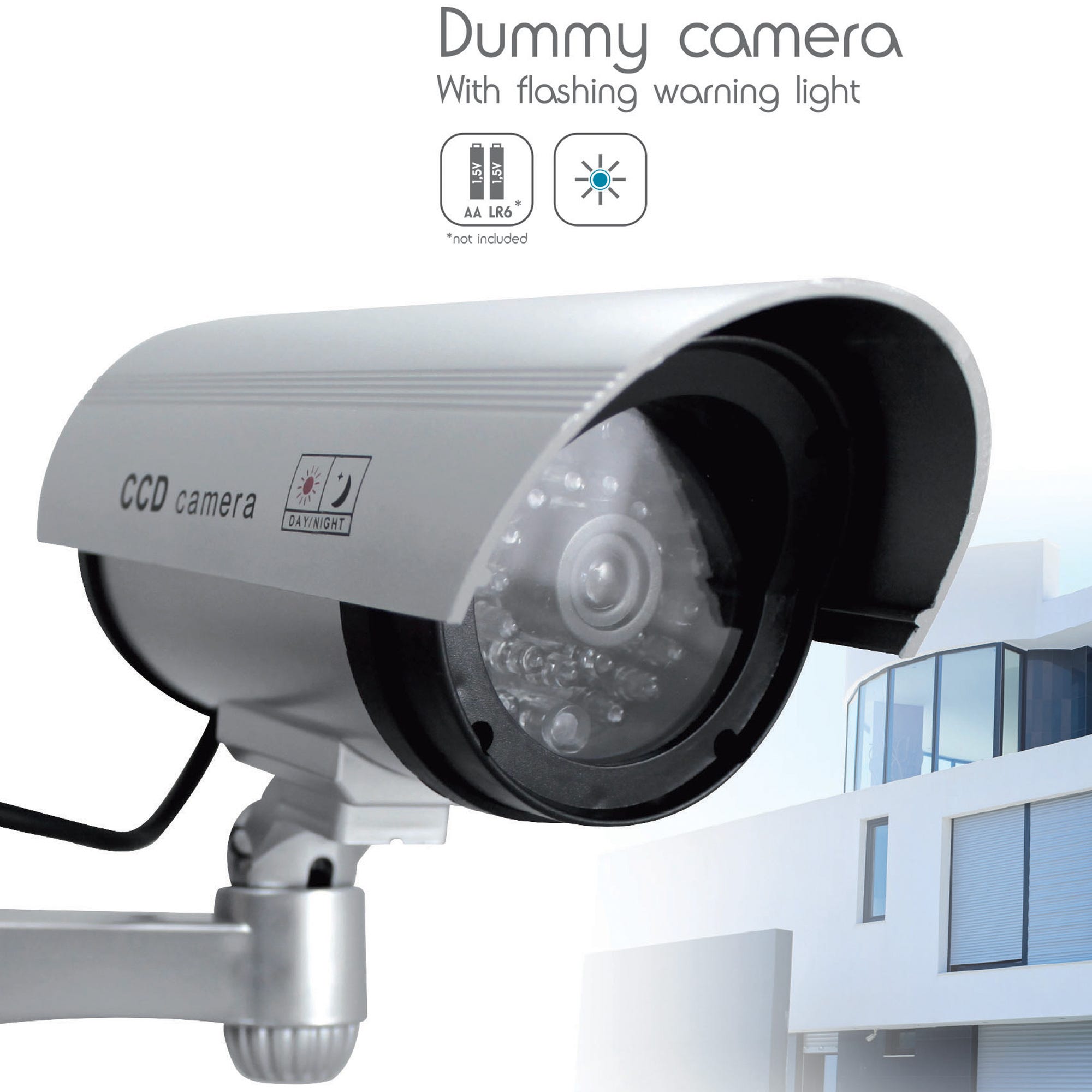 Caméra de surveillance factice avec voyant lumineux intérieure ou extérieure Avidsen 1