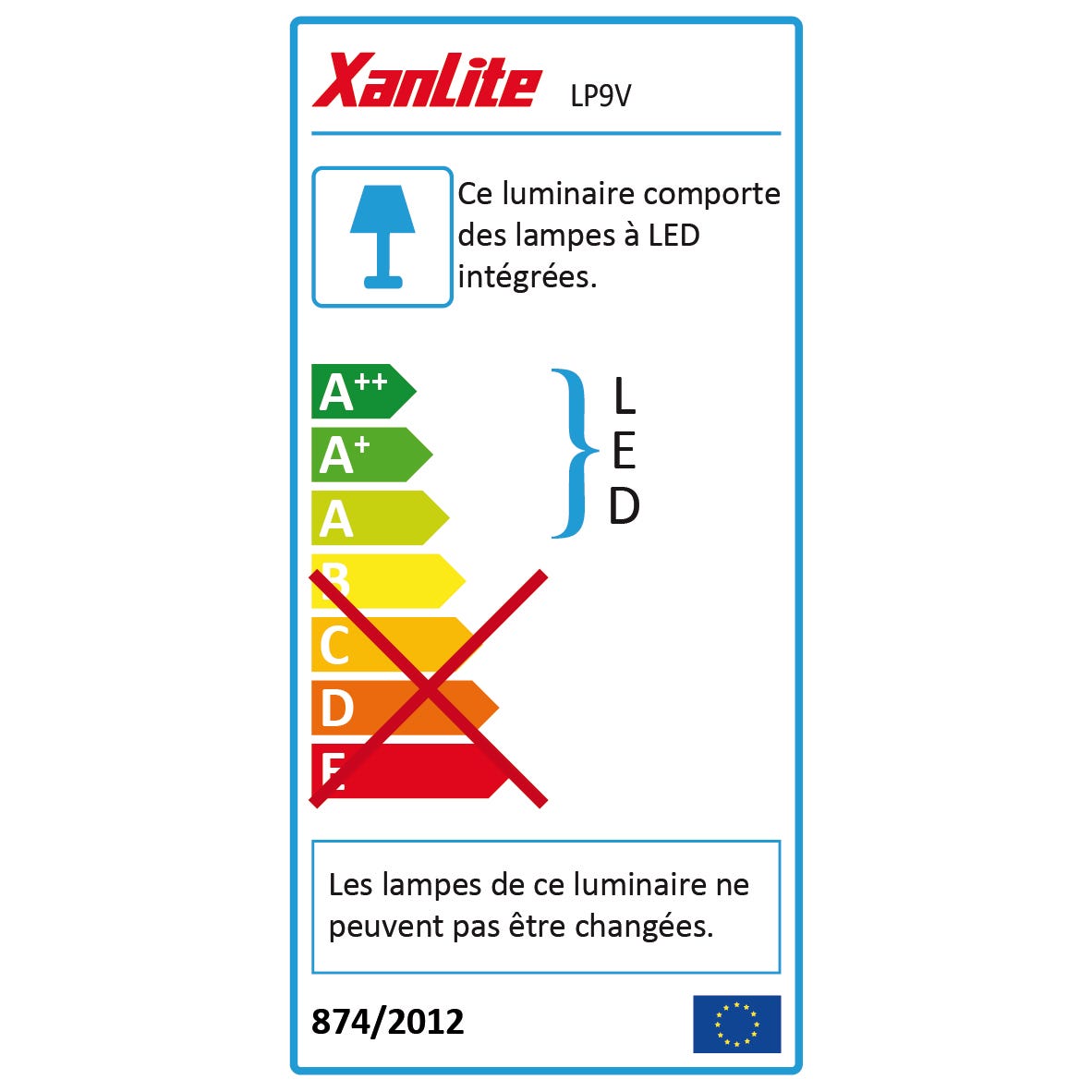 Xanlite - Lampe de Poche LED, Ultra Compacte et résistante, Piles Incluses - LP9V 5