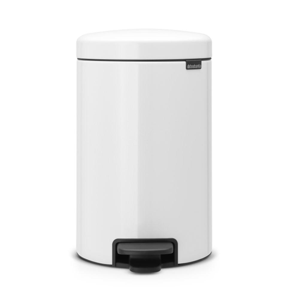 Poubelle à pédale newicon 12 l blanc code c