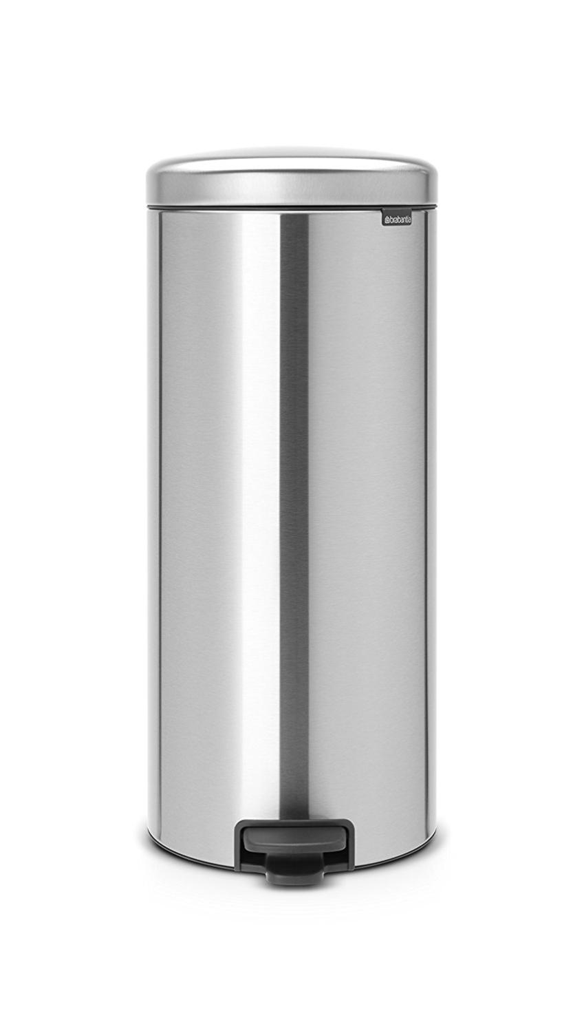 Poubelle à pédale 30l matt steel - Brabantia 114380