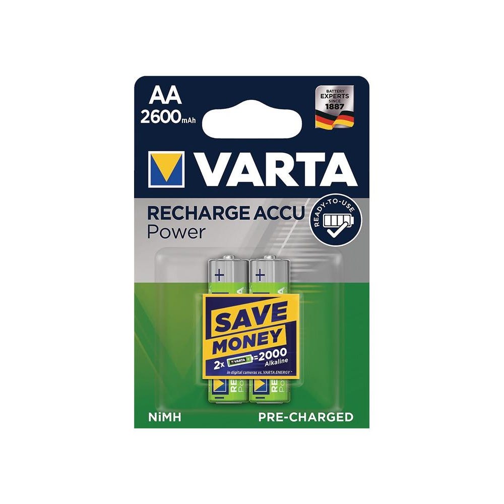 Varta - Piles rechargeables Professional AA (HR06) 2600mAh (2-pack) 4