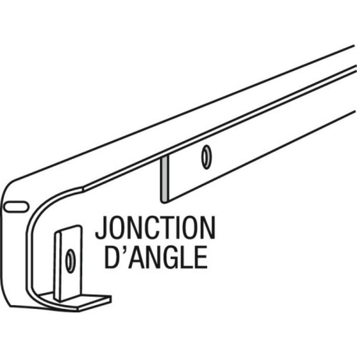Profil alu jonction d'angle pour plan épaisseur 28mm rayon 3-5mm longueur 670mm 2