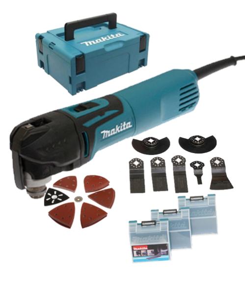 Découpeur ponceur multifonctions makita 320w + accessoires en coffret mak-pac - tm3010cx3j