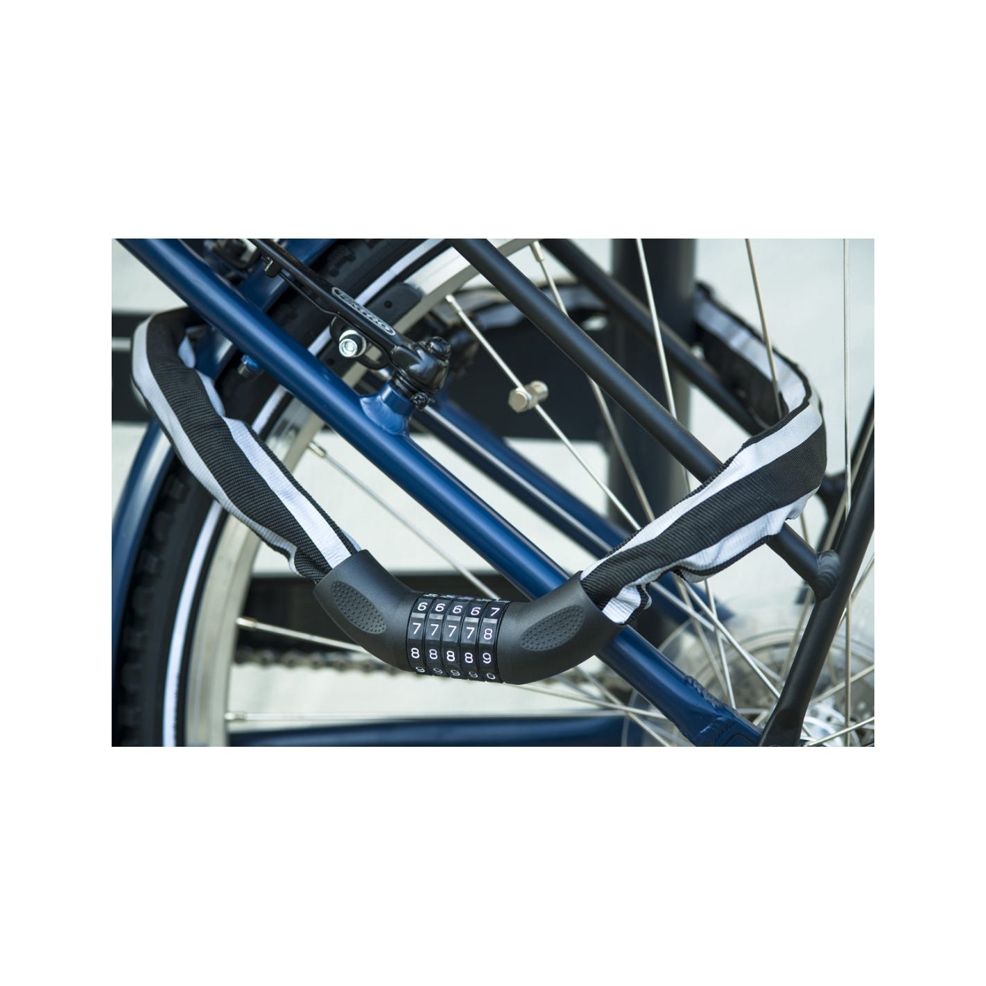 THIRARD - Antivol à combinaison Biker, 5 chiffres, chaîne acier, moto, 0.9m, noir 5