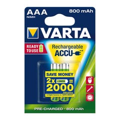 VARTA Piles rechargeables Power Accu Micro 2er Blister 0