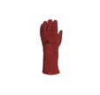 Paire de gants spécial soudeur - Pour risque mécanique, chaleur et feu - Taille 10 - Croute de cuir - Rouge