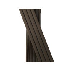 Plinthe finition terrasse bois composite Chocolat, L : 200 cm, l : 5.5 cm 0