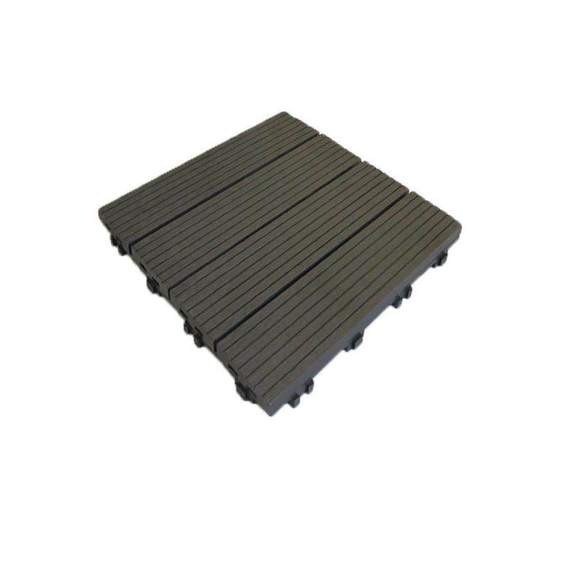 Dalle de terrasse bois composite Modular 30 x 30 cm / ep 2,5 cm Gris carbone - Surface couverte en m² - 0.091 par dalle 0