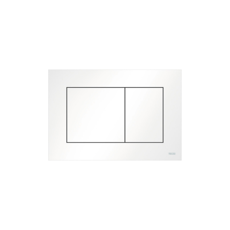 Tece TECEnow Plaque de commande double touche, Blanc brillant (9240400)