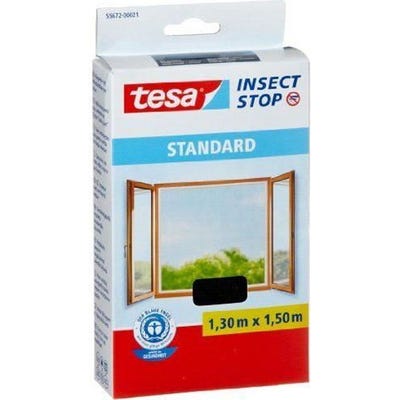 Moustiquaire Standard pour fenetre 1,30m x 1,50m, Noire 1,30mx1,50m - Tesa Insect Stop