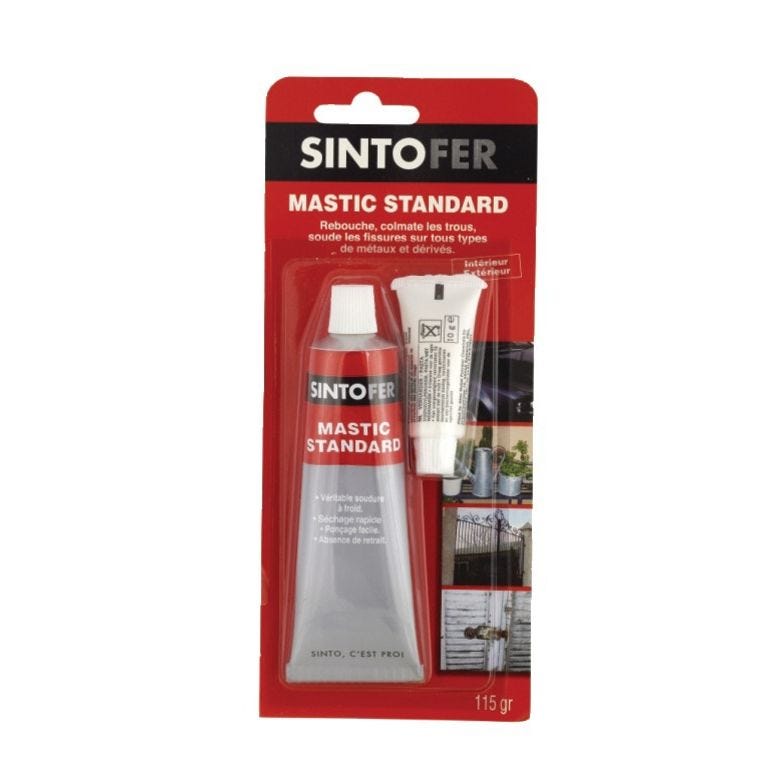 Mastic SINTOFER standard sans styrène tube blister 115g - SINTO - 30105 0