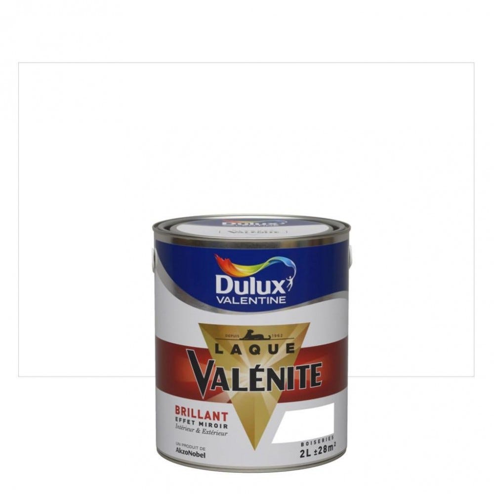 Peinture laque boiserie Valénite blanc brillant 0,5 L - DULUX VALENTINE 0