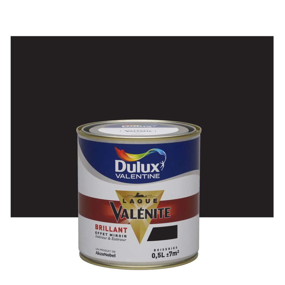 Peinture laque boiserie Valénite noir brillant 0,5 L - DULUX VALENTINE