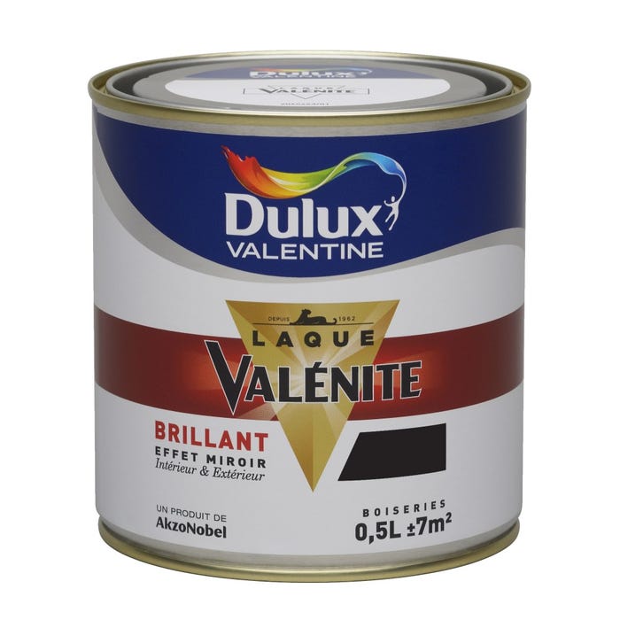 Peinture laque boiserie Valénite noir brillant 0,5 L - DULUX VALENTINE 2