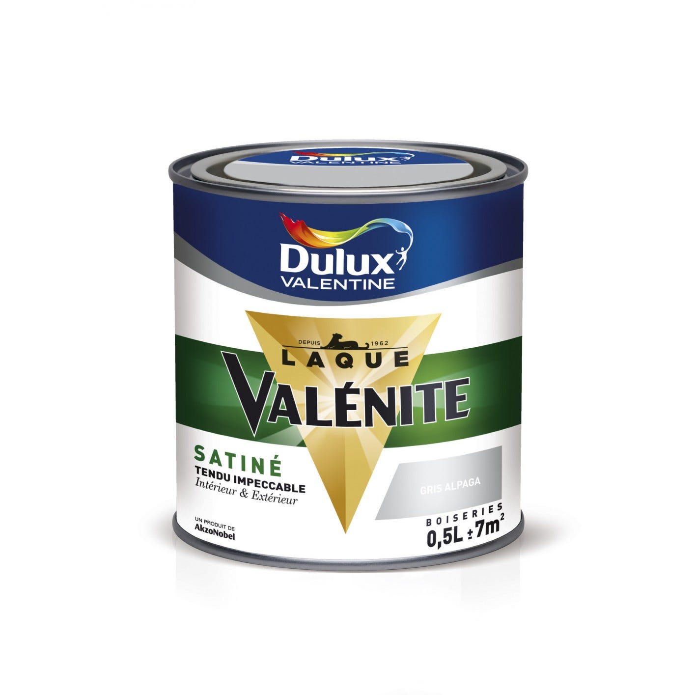 Peinture laque boiserie Valénite gris alpaga satiné 0,5 L - DULUX VALENTINE 2