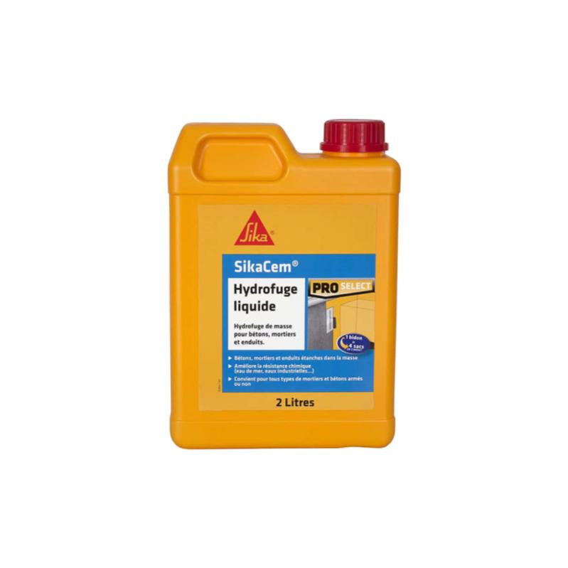 Hydrofuge de masse liquide SIKA SikaCem - Pour béton et mortier - 2L 0