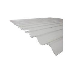 Plaque PVC ondulée (PO 76/18 - petites ondes) Transparent, l : - 90cm, L : - 2m 0