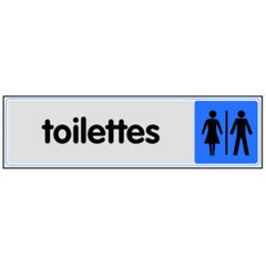 Plaque toilettes H/F en plexi couleur 170x45mm - NOVAP - 4033686 0