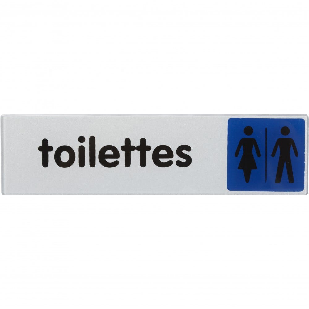 Plaque toilettes H/F en plexi couleur 170x45mm - NOVAP - 4033686 1