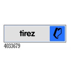 Plaquette de porte ''Tirez'' en Plexiglas 170x45mm - NOVAP - 4033679 0