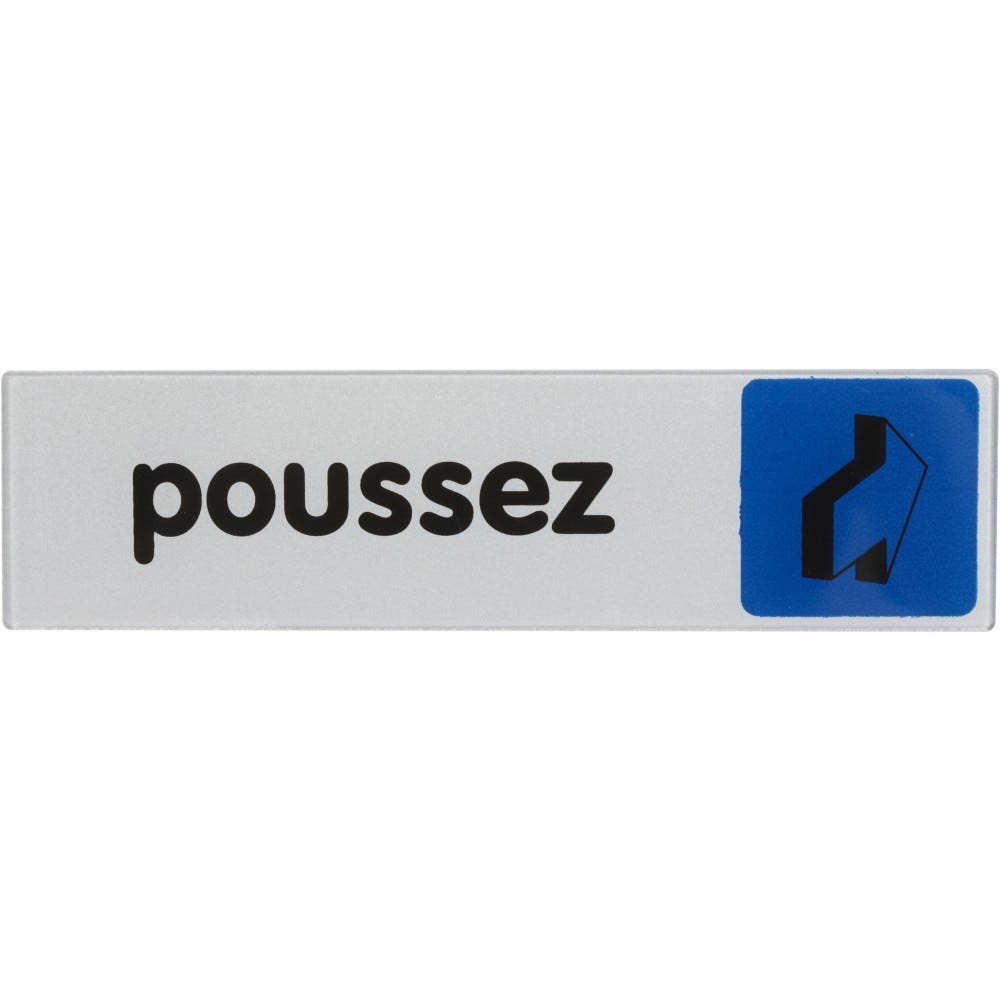 Plaquette de porte ''Poussez'' (Horizontal) en plexiglas 170 x 45 mm - NOVAP - 4033358 5