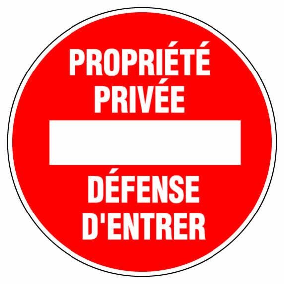 Panneau d’interdiction rond 300mm ''Propriété privée'' - NOVAP - 4061368 5