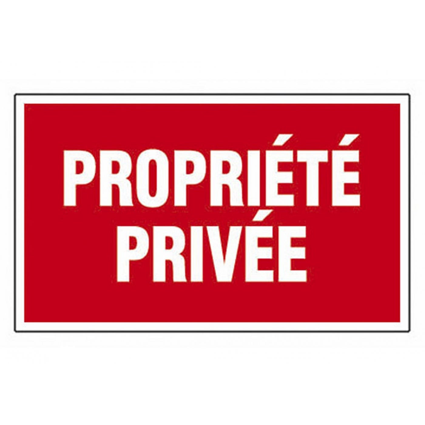 Panneau de signalisation rectangulaire Novap - Propriété privée 5